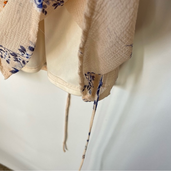 Lulus Fowler Floral Wrap Minidress in Blush Pink Size Small - Picture 11 of 15